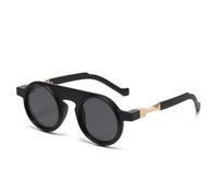 TYUVIVO Vintage Luxury Round Sunglasses Women for Men Popular Steampunk Party(Black Black)