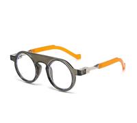 TYUVIVO Vintage Luxury Round Sunglasses Women for Men Popular Steampunk Party(Gray Clear)