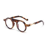 TYUVIVO Vintage Luxury Round Sunglasses Women for Men Popular Steampunk Party(Leopard Clear)