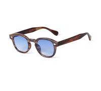 TYUVIVO Vintage Round Sunglasses Women Men Retro Rivet Yellow Blue Lens Square Sun Glasses Female UV400,C12,One size