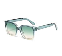TYUVIVO Women Sunglasses Sunshade Uv400 Retro Trend Rivet Men Leopard Print Gradient(blue green)