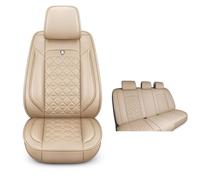 TYVANDE Faux Leather Front Seats Back Car Covers Full Set for Most Cars | Automotive Waterproof, Non-Slip,Scratch-resistant,Storage Pockets, Protector Fit for Most Cars, SUVs, Pickup