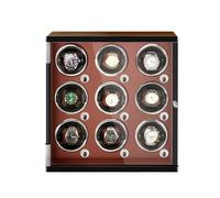 TYVANDE Watch Winder for 1/2/4/6/9 Automatic Watches, with LED Light | With Quiet Motor 3 Rotating Modes, Adjustable Watch Pillow, Piano Lacquer Finish, electric motor/Battery powered(9 pcs2)
