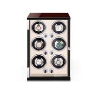 TYVANDE Watch Winder for 1/2/4/6/9 Automatic Watches, with LED Light | With Quiet Motor 3 Rotating Modes, Adjustable Watch Pillow, Piano Lacquer Finish, electric motor/Battery powered(6 pcs1)
