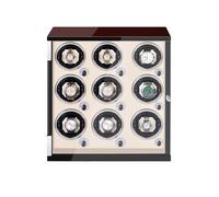 TYVANDE Watch Winder for 1/2/4/6/9 Automatic Watches, with LED Light | With Quiet Motor 3 Rotating Modes, Adjustable Watch Pillow, Piano Lacquer Finish, electric motor/Battery powered(9 pcs1)