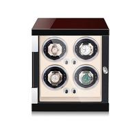 TYVANDE Watch Winder for 1/2/4/6/9 Automatic Watches, with LED Light | With Quiet Motor 3 Rotating Modes, Adjustable Watch Pillow, Piano Lacquer Finish, electric motor/Battery powered(4 pcs1)
