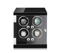 TYVANDE Watch Winder for 1/2/4/6/9 Automatic Watches, with LED Light | With Quiet Motor 3 Rotating Modes, Adjustable Watch Pillow, Piano Lacquer Finish, electric motor/Battery powered(4 pcs)