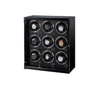 TYVANDE Watch Winder for 1/2/4/6/9 Automatic Watches, with LED Light | With Quiet Motor 3 Rotating Modes, Adjustable Watch Pillow, Piano Lacquer Finish, electric motor/Battery powered(9 pcs)