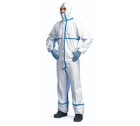 TYVEK 600 PLUS DISPOSABLE COVERALL WHITE L