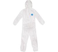 Tyvek D14663977 Classic Xpert Model Hooded Coverall, Large, White