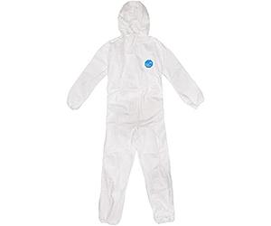 Tyvek D14663977 Classic Xpert Model Hooded Coverall, Large, White