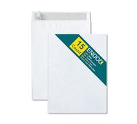 Tyvek Envelopes - Heavy Duty Professional Shipping Mailer w/Rip-Resistant EnDoc Tyvek Construction & Easy Self Seal Closure - White - Bulk Pack of 20-10x13