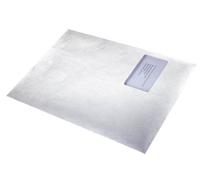 Tyvek Pocket Envelopes with Window Strong Lightweight C4 H324xW229mm White Ref 555057 [Pack of 100]