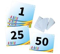 Tyvek Race Bibs Running Numbers Bibs with Race Bib Tape Instead Pins Track Bib Numbers for Tryouts racing bibs Audition Numbers for Marathon Runners Events Sports Games (Blue[6"x7.5"]1-50)