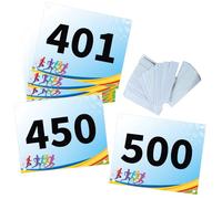Tyvek Race Bibs Running Numbers Bibs with Race Bib Tape Instead Pins Track Bib Numbers for Tryouts racing bibs Audition Numbers for Marathon Runners Events Sports Games (Blue[6"x7.5"]401-500)