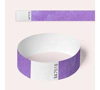 Tyvek Wristbands, 100 Pack by AA Wristbands for Parties, Security, Festivals, Events. Paper Like Wrist Bands (Lavender)