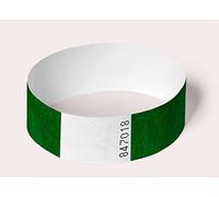 Tyvek Wristbands, 100 Pack by AA Wristbands for Parties, Security, Festivals, Events. Paper Like Wristbands (Forest Green)