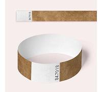 Tyvek Wristbands, 100 Pack by AA Wristbands for Parties, Security, Festivals, Events. Paper Like Wristbands (Gold)