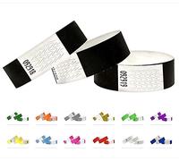 Tyvek Wristbands - 500 Pack - 3/4" Tyvek Wristbands for Events (Black)