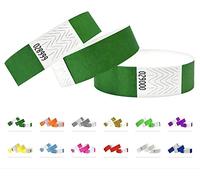 Tyvek Wristbands - 500 Pack - 3/4" Tyvek Wristbands for Events (Kelly Green)