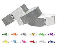 Tyvek Wristbands - 500 Pack - 3/4" Tyvek Wristbands for Events (Silver)