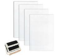 TYVOM 4PCS Plastic Mesh Canvas Sheets,14 CT Clear Plastic Canvas for Embroidery Making,Flexible Cross Stitch Mesh Sheets for Crafts DIY Crochet Projects (11x8.2 inch)