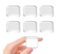 TYVOM 6PCS Door Stopper Wall Protector,Clear Square Protector Silencer Self Adhesive Wall Door Handle Stopper,Door Handle Bumper Pads for Wall, Fridge, Cabinets(4CM)