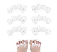 TYVOM Toe Spacers, Silicone Toe Separators White Toe Straighteners for Bent Toes, Gel Toe Separators to Correct Your Toes for Women Men Toe Spacer Hammer Toe Straightener