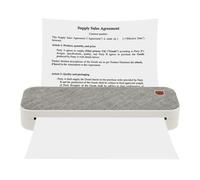 Tyvotrend Portable Thermal Printer, 203dpi A4 Inkless Wireless Bluetooth Monochrome Printer Compatible with iOS, Android, Phone & Laptop, for Office, Homework, Study, Notes, White