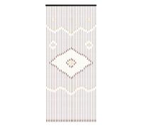 Tyvotrend Universal Beaded Door Curtain Wooden Bamboo, Handmade Hanging Bead Curtain for Doorways, Room Partition, 35.43x81.89in (90x208cm)