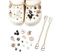 TYXHXTF 18PCS Shoe Charms for Croc Charms, Crystal Diamond Shoe Accessories, Bling Shoe Charms for Clog, Croc Charms Bling Crocs Accessories for Women Girls Birthday Christmas Party Gifts