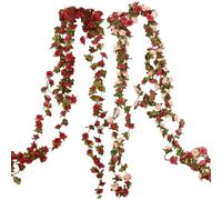 TYXHXTF 2 PCS Artificial Flowers Garland, Hanging Artificial Peony Vines, Artificial hanging plant, Garden Decor, for Outdoor Home Wedding Garden/Yard/Patio String Floral Decoration (2x 120cm)