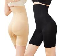 TYXHXTF 2 Pcs Tummy Control Knickers,Women High-Waisted Tummy Control Bodyshaper Butt Lifter Boyshorts,Shapewear For Women Tummy Control Body Shaper Pants Shaping Underwear, Body Shaper For Women