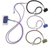 TYXHXTF 3PCS Phone Lanyard, Adjustable Cell Phone Cord Strap, With 2 Phone Tether Pads, Phone Lanyard Neck Strap, Nylon Crossbody Phone Strap, Compatible Most Smartphones