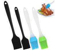 TYXHXTF 4 Pcs Silicone Basting Pastry Brush,in High Heat Resistant Nonstick Silicone Brushes for Cooking Kitchen Baking Barbecue BBQ Grilling Meat,Pastry Brushes,Basting Brush Set