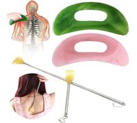 TYXHXTF 4Pcs Back Scratcher, Gua Sha Massage, Body Gua Sha, Portable Massage Tool, Back Massage, Anti Cellulite, Lymphatic Drainage Massage, Muscle Relaxation, Pain Relief