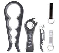 TYXHXTF Jar Opener, Bottle Opener Keychain, Can Opener Kit for Elderly, Children, for Daily Use and Gift (Black)