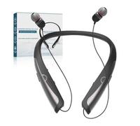 Tyxmere Bluetooth 5.0 Neckband Bluetooth Headphone, Sweat Resistant Noise Cancelling Stereo Headphones, and Retractable Ear Tips for Music, Conference, Videos(Rose Gold)