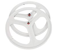 TYXTYX Bicycle Bike Wheel, 700C Fixed Gear Wheels, 26" MTB Bike Mag Wheel Set 3 Spoke Rim Single Speed Front Rear Fixie Bicycle Wheels Track Wheel Clincher Type Bike Wheel,(Front & Rear) White