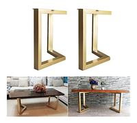 TYXTYX Industrial Coffee Table Legs, Gold/Black Metal Table Legs for Dining Table/Desk/Bench, DIY Replacement Leg, Heavy Duty, W20 x H18inch, W20 x H28inch