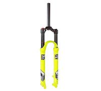 TYXTYX MTB Bicycle Suspension Fork Disc Brake Yellow Air Shock Absorber Bike Fork Mountainbike Fork Quick Release Fork Manual/Remote Lockout Travel 120mm 1640g
