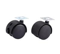 TYYCKJ Castor Wheels 2 Pcs Chair Wheel Furniture Caster 30mm M8 Screw/Plate Swivel Castor Wheels Replace Trolley Silent Brake Protection Casters Wheels(Plate with Brake)