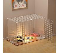 TYYCKJ Cat Cages Indoor - Cat Playpen Cat Crate Cat Enclosure Cat Condo Dog Cages for Small Dogs Indoor Ferret Cage Detachable Metal Cat Cages Easy to Clean - Large Exercise Place Ideal for 1-3 Cat