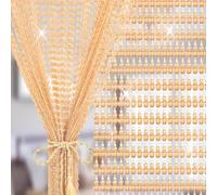 TYYCKJ Decorative Bead Curtain, Acrylic String Curtain With Crystal Hanging Beads For Room Divider, Blackout Door Curtain For Living Room, Bedroom, Office(80x200cm(52 Stränge))