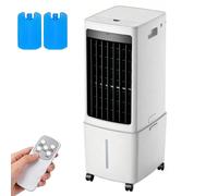 TYYCKJ Evaporative Air Cooler with Remote Control, Portable Swamp Cooler with 3 Speeds & 7.5H Timer, with 2 Ice Boxes, Powerful 1177 CFM Airflow for Large Room, Home, Office 12L