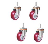 TYYCKJ HeavyDuty Universal Polyurethane Casters3 4" 5" Sizes M16 x 30 Double Bearing Design for Smooth Mobility and DurabilityIdeal for Furniture & Equipment