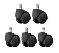 TYYCKJ M11 Push Fit Caster Wheels for Office Chairs & Furniture 50mm Swivel Castors Heavy Duty Replacement Wheels Ideal for Wooden Floors Black Color