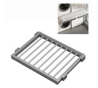 TYYCKJ Retractable Pull-Out Drying Rack for Laundry Room, Aluminum Alloy Extendable Clothes & Trouser Rack, Fits Above Washing Machine (W: 66-71cm, D: 44cm)