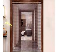 TYYCKJ Wooden Bead Curtain 21 Strands, No Drill Hanging Door Divider, Crystal Beads Screen For Window, Balcony, Or Home Decor, Easy Install Decorative Curtain For Room, Living Room & Doorway(Lilaro