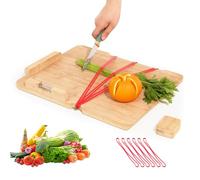 TYYIHUA One-Handed Cutting Board, Adaptive Cutting Board with Peeler, Bread Stops & Steel Spikes, Handicap Chopping Boards for Disabled &Stroke Patients & Handicapped People